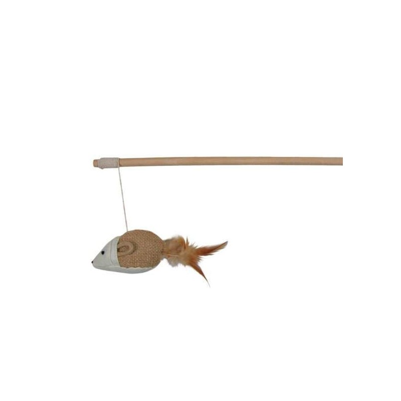 TRIXIE Wędka Mysz z piórami 50 cm