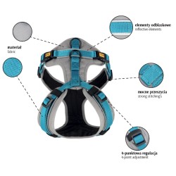 DINGO Szelki Ultra Active - czarny XL