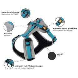 DINGO Szelki Ultra Active - bordowy XS