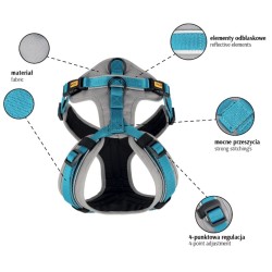 DINGO Szelki Ultra Active - bordowy L