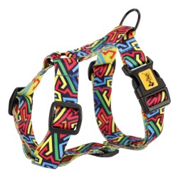 DINGO Szelki Guard z kolorowej taśmy City Graffity L