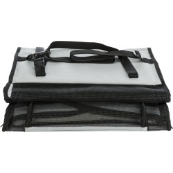 TRIXIE Zabudowany fotelik fotel samochodowy dla zwierząt (44 × 37 × 40 cm) - szary / czarny