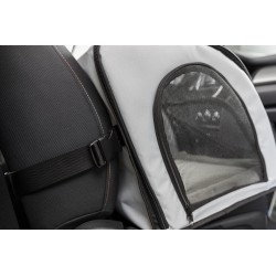 TRIXIE Zabudowany fotelik fotel samochodowy dla zwierząt (44 × 37 × 40 cm) - szary / czarny