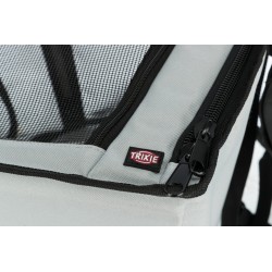 TRIXIE Zabudowany fotelik fotel samochodowy dla zwierząt (44 × 37 × 40 cm) - szary / czarny