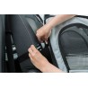 TRIXIE Zabudowany fotelik fotel samochodowy dla zwierząt (44 × 37 × 40 cm) - szary / czarny