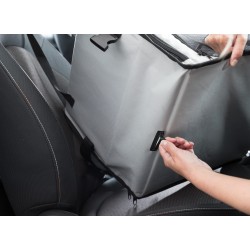 TRIXIE Zabudowany fotelik fotel samochodowy dla zwierząt (44 × 37 × 40 cm) - szary / czarny