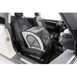 TRIXIE Zabudowany fotelik fotel samochodowy dla zwierząt (44 × 37 × 40 cm) - szary / czarny