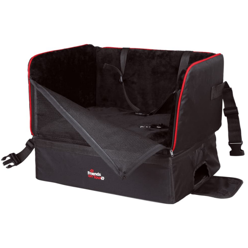 TRIXIE Kojec nylonowy do samochodu / Fotelik samochodowy (45 x 39 x 38,5 cm) do 8 kg