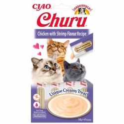 INABA Cat Churu Przysmaki kurczak z krewetkami 4x 14g (56g)