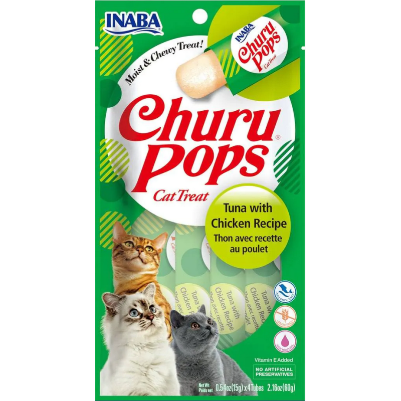 INABA Cat Churu kremowy przysmak w postaci galaretki dla kota tuńczyk z kurczakiem 4x15g (60g)