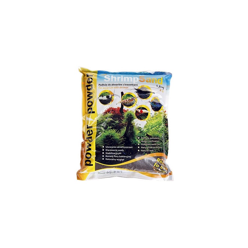 AQUA ART Shrimp Sand Powder  - podłoże do krewetkarium 1,8kg (czarne)