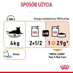 ROYAL CANIN Hair & Skin Care karma mokra, plasterki w sosie dla kotów dorosłych, lśniąca sierść i zdrowa skóra 48x 85g