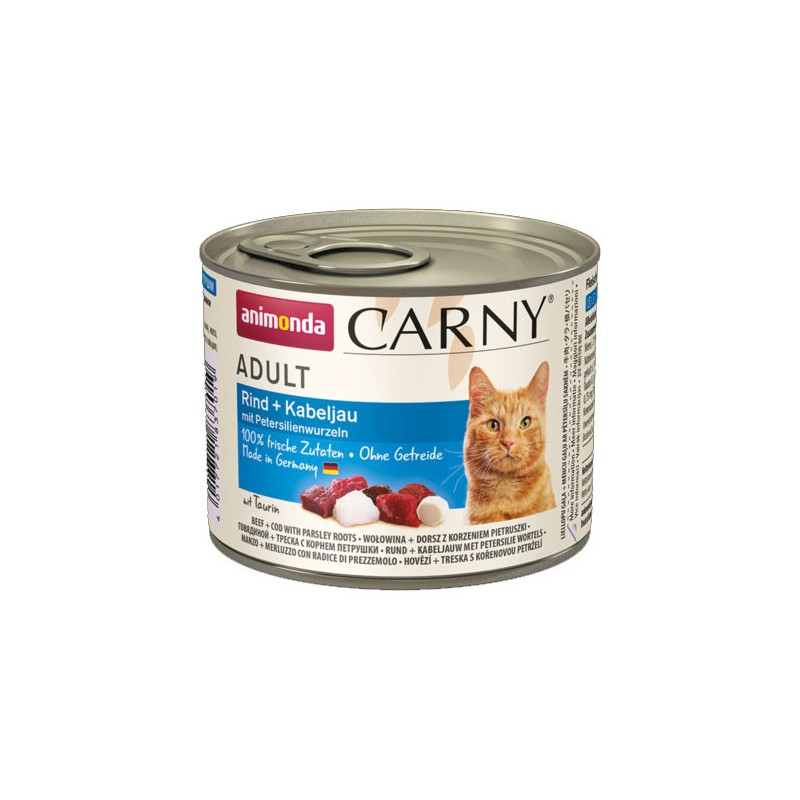 ANIMONDA Carny Adult - Wołowina, dorsz i korzeń pietruszki 200g 6x 200g