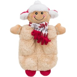 TRIXIE Pluszowa zabawka dla psa - Ludzik z piernika z dźwiękiem 28 cm