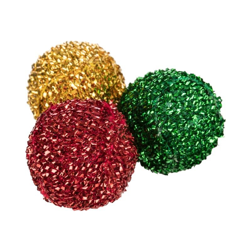 TRIXIE Świąteczne piłczeki dla kota 4 cm / 3 szt.