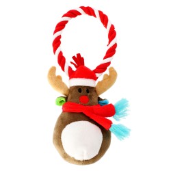 DINGO Renifer 18 cm - zabawka pluszowa ze sznurkiem dla psa