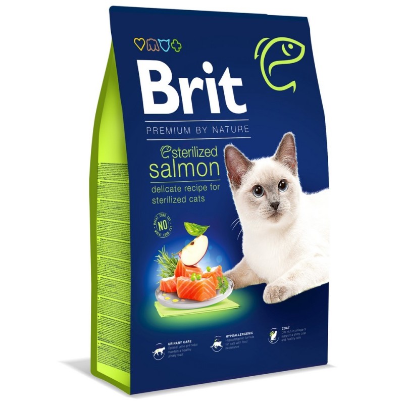 BRIT Premium by Nature Cat Sterilized Salmon 800g