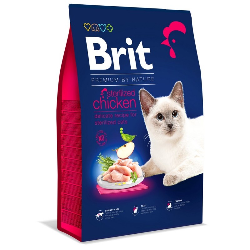 BRIT Premium by Nature Cat Sterilized Chicken 800g