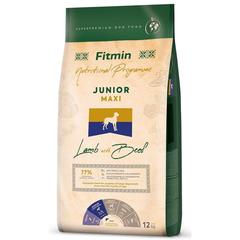 FITMIN Maxi Junior Lamb and Beef 12kg