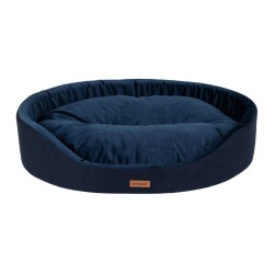 AMIPLAY Legowisko owalne Siena - Granatowy L