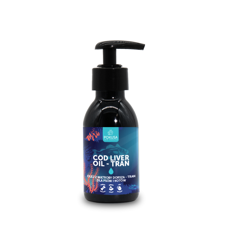 POKUSA Cod Liver Oil - Olej z wątroby dorsza dla psów i kotów 250 ml