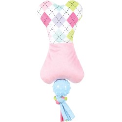 ZOLUX Zabawka pluszowa dla szczeniaka Tiny kość 18,5cm - różowa