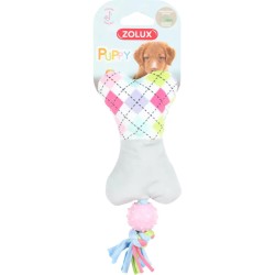 ZOLUX Zabawka pluszowa dla szczeniaka Tiny kość 18,5cm - szara
