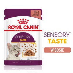 ROYAL CANIN Sensory Taste karma mokra - kawałki w sosie dla kotów dorosłych - pobudzająca wrażenia smakowe 85g
