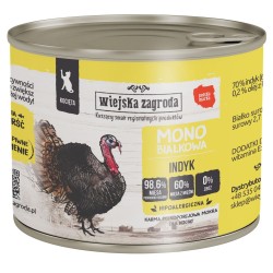 WIEJSKA ZAGRODA Monobiałkowa dla kociąt - Indyk 6x 400g