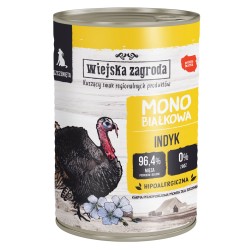 WIEJSKA ZAGRODA Monobiałkowa dla szczeniąt - Indyk 6x 400g
