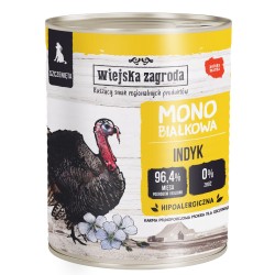WIEJSKA ZAGRODA Monobiałkowa dla szczeniąt - Indyk 6x 400g