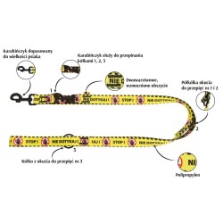 DINGO Smycz przepinana City - Nie Dotykaj 2,0 x 220 cm