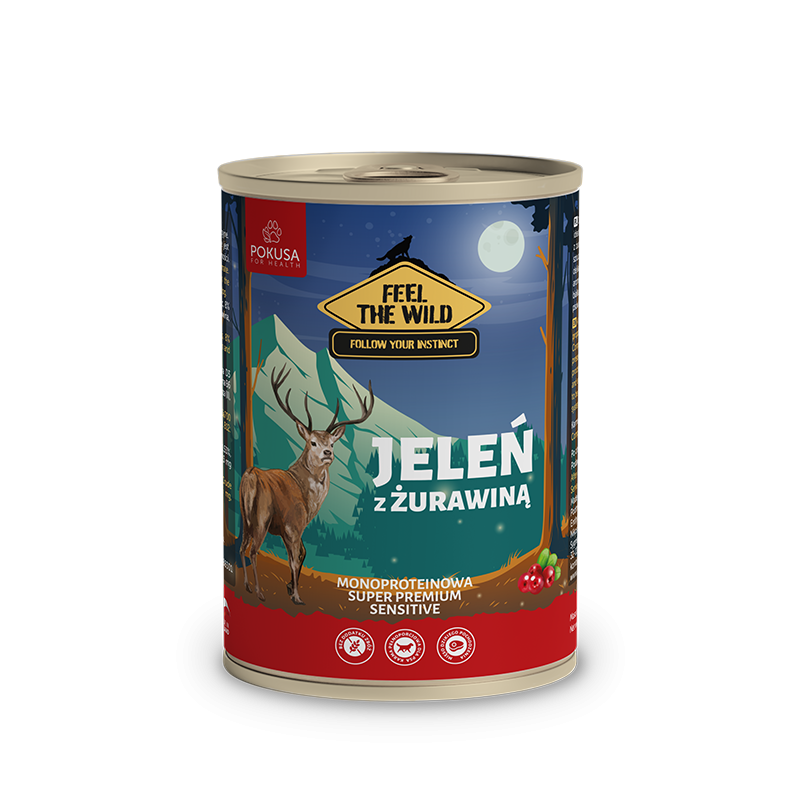 POKUSA Feel the Wild Jeleń z żurawiną 800g