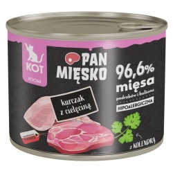 PAN MIĘSKO Kurczak z cielęciną dla kociąt 6x 400g