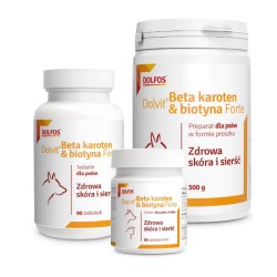 DOLFOS Beta karoten & biotyna forte - suplement diety dla psów 800g tabletek