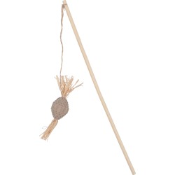 ZOLUX Zabawka dla kota ETHICAT wędka - piłka z tektury i liście kukurydzy