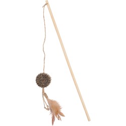 ZOLUX Zabawka dla kota ETHICAT wędka - dysk z tektury i piórka