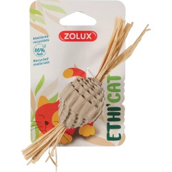 ZOLUX Zabawka dla kota ETHICAT piłka z tektury i liście kukurydzy