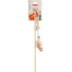 ZOLUX Zabawka dla kota ETHICAT wędka ryba z rattanu i piórka
