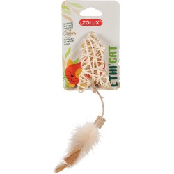 ZOLUX Zabawka dla kota ETHICAT ryba z rattanu i piórka