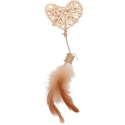 ZOLUX Zabawka dla kota ETHICAT serce z rattanu i piórka