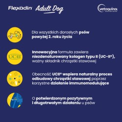 VETOQUINOL Flexadin Adult Dog 60 kąsków