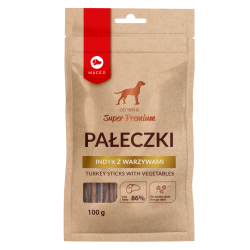 MACED Super Premium Pałeczki Indyk z warzywami 100g