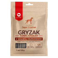 MACED Super Premium Gryzak funkcjonalny z szałwią i rumiankiem 7 szt. / 100g
