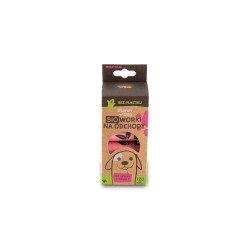 STARCHBAG Kompostowalne BIOworki na odchody (8 rolek x 15 szt.) - różowy