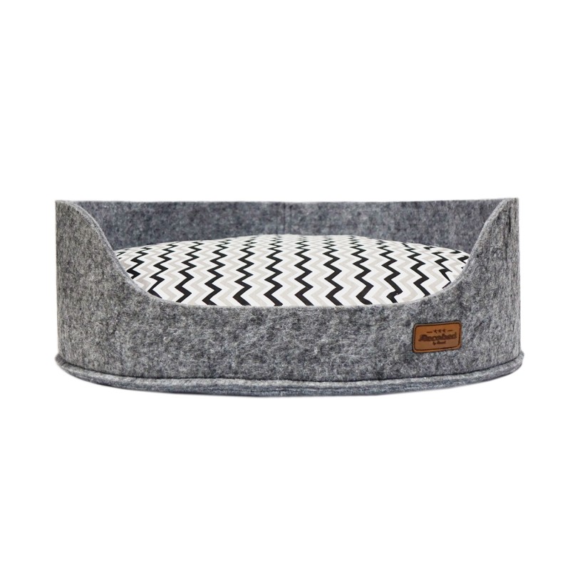 RECOBED Sofa filc z poduszką Crete blk / grey