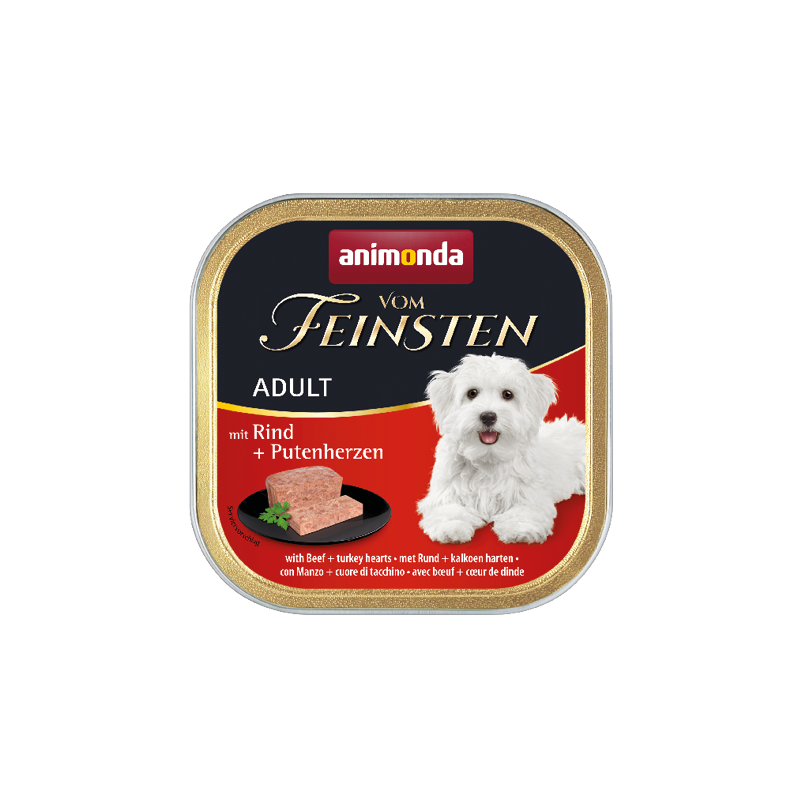 ANIMONDA Vom Feinsten Adult wołowina i serca indyka 22x 150g