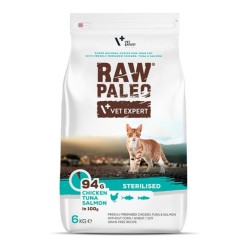 RAW PALEO Sterilised Cat Chicken and Tuna and Salmon 2kg