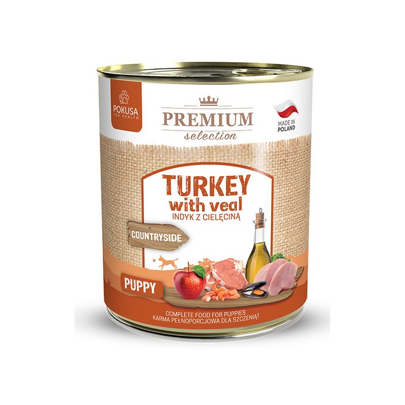 POKUSA Premium Selection Puppy Indyk z cielęciną 800g
