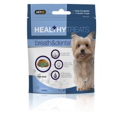 VETIQ Przysmaki dla szczeniąt i psów Świeży oddech i zdrowe zęby Healthy Treats Breath & Dental For Dogs 70g